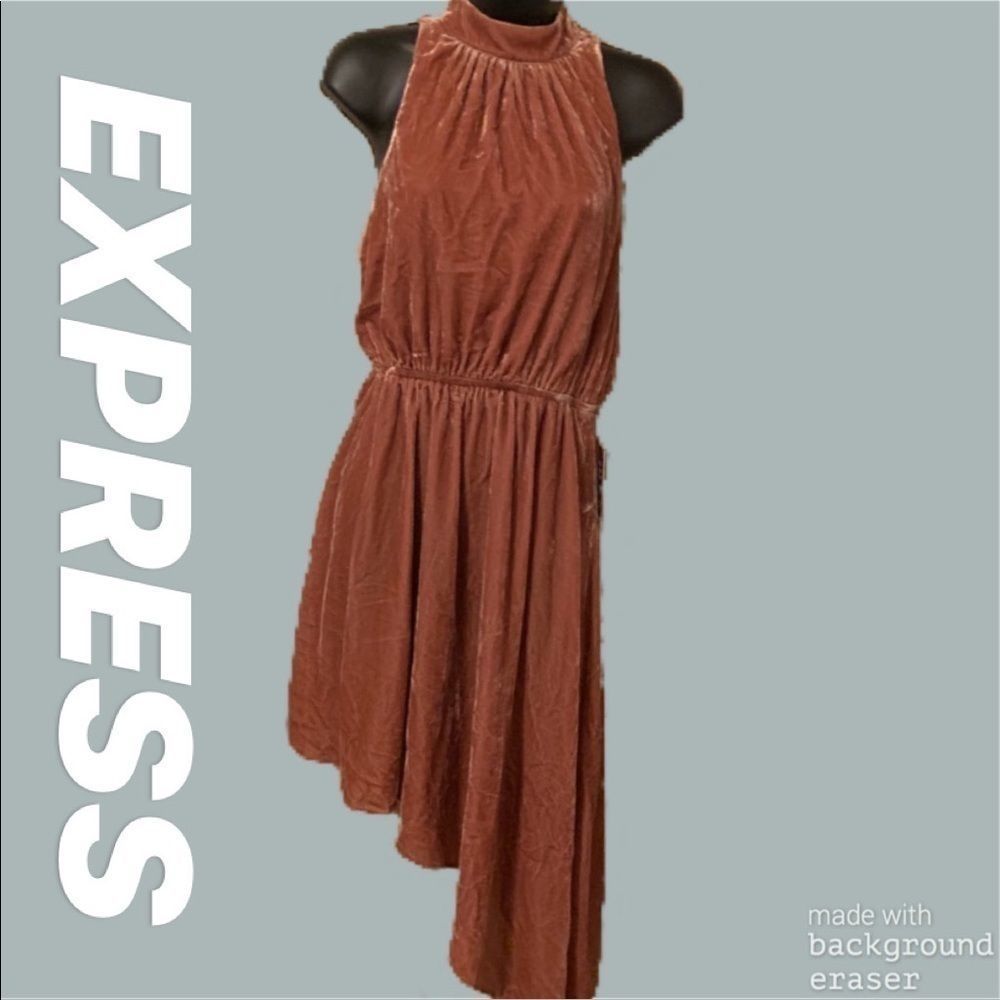 Hostpick Nwt Express Velour Asymmetrical Dress